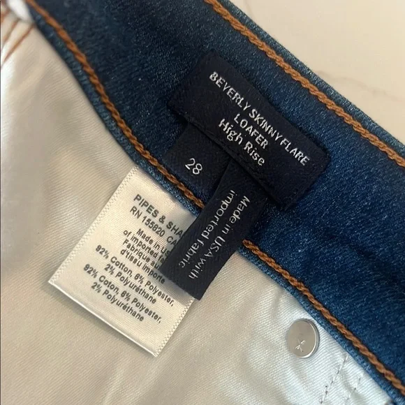 Veronica Beard Beverly Blue boot Leg loafer Jeans - Picture 7 of 7